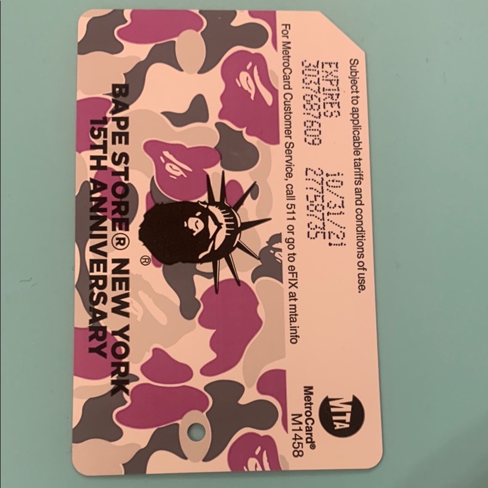BAPE 15th Anniversary MetroCard